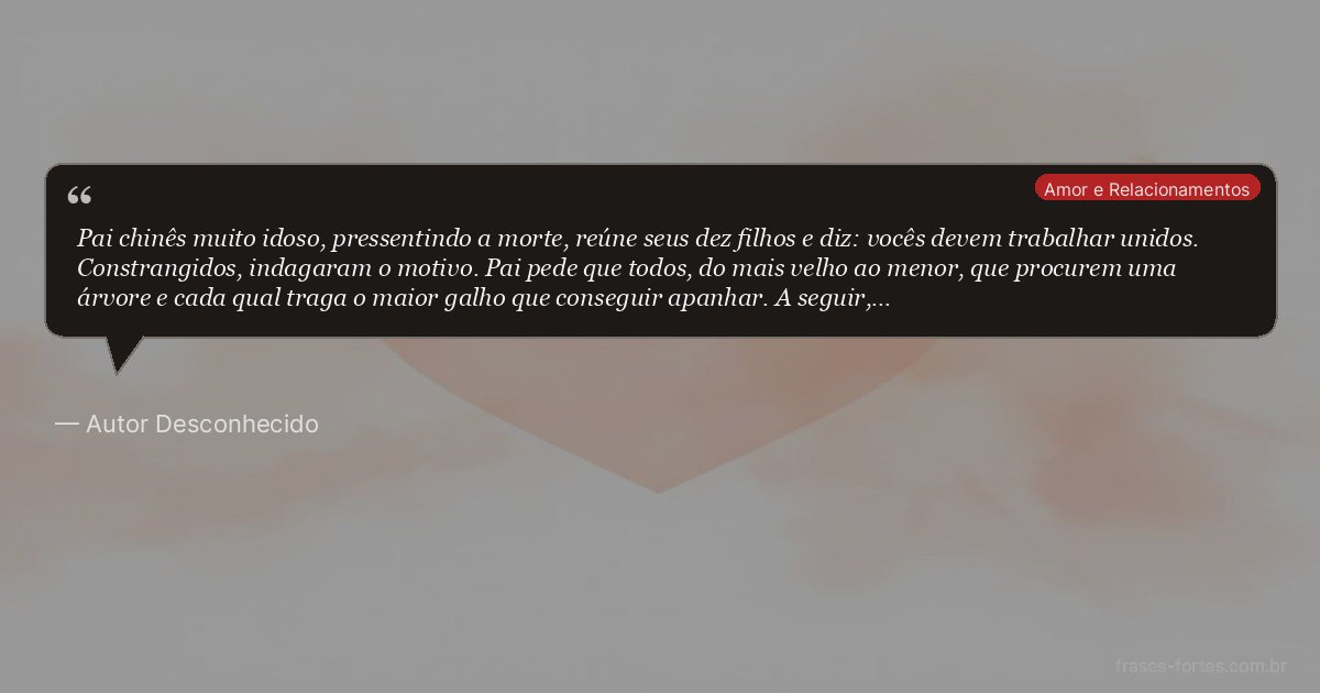 Frase de Autor Desconhecido