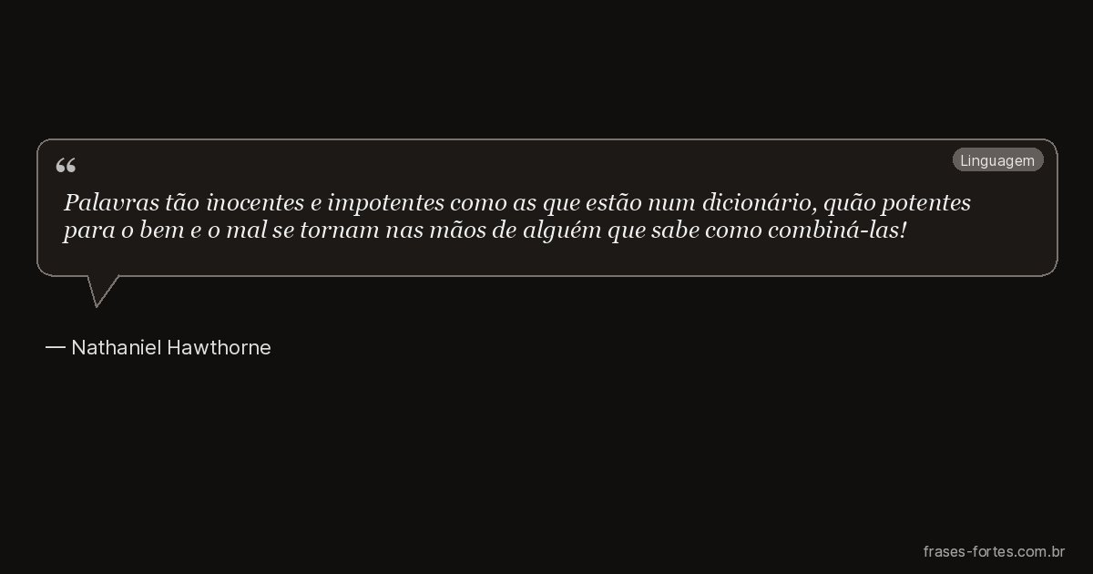 Frase de Nathaniel Hawthorne