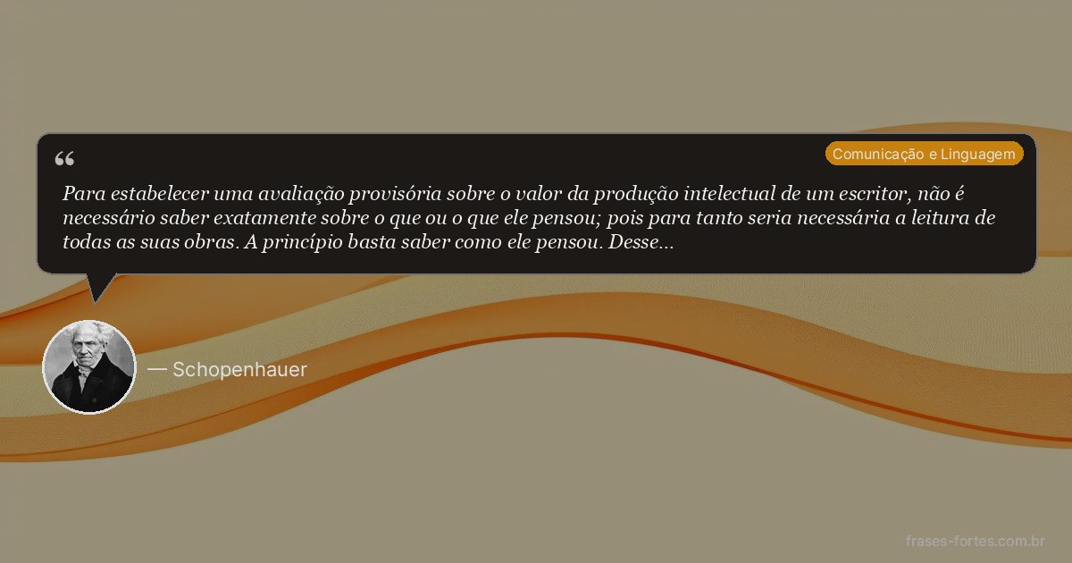 Frase de Schopenhauer