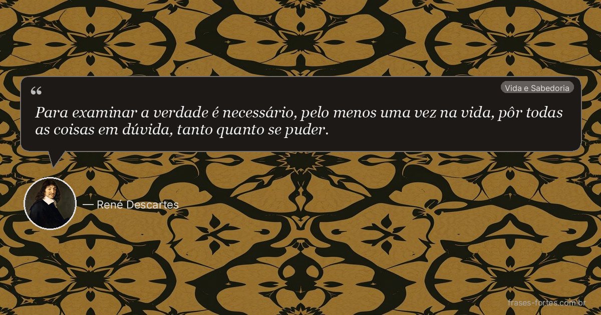 Frase de René Descartes