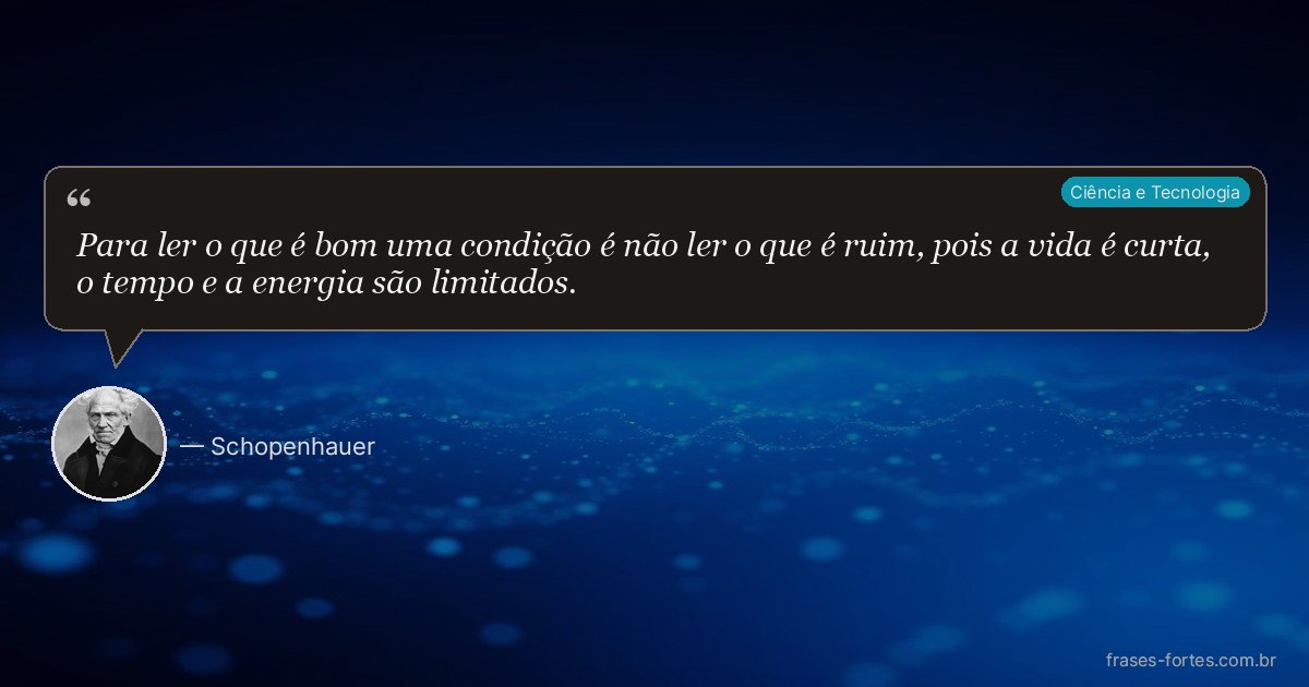Frase de Schopenhauer