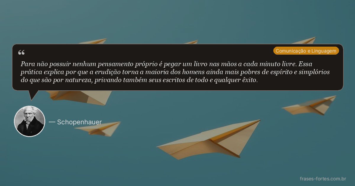 Frase de Schopenhauer