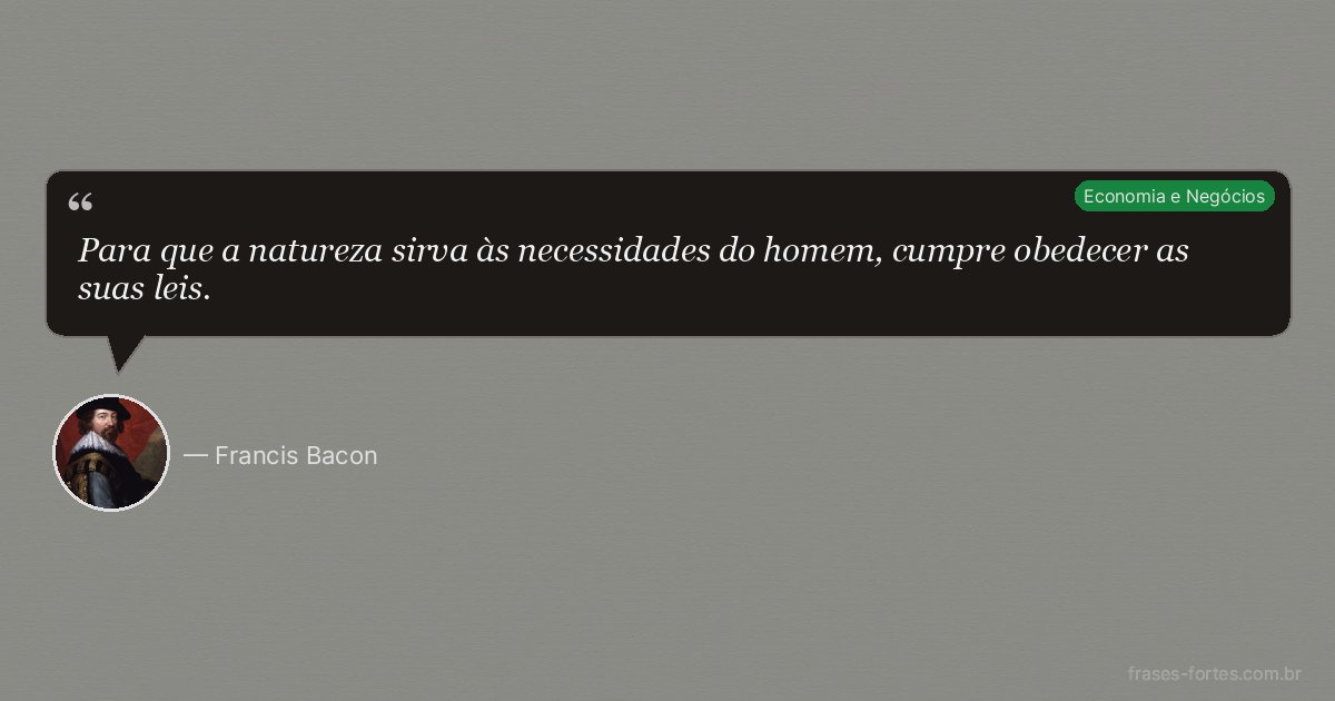 Frase de Francis Bacon