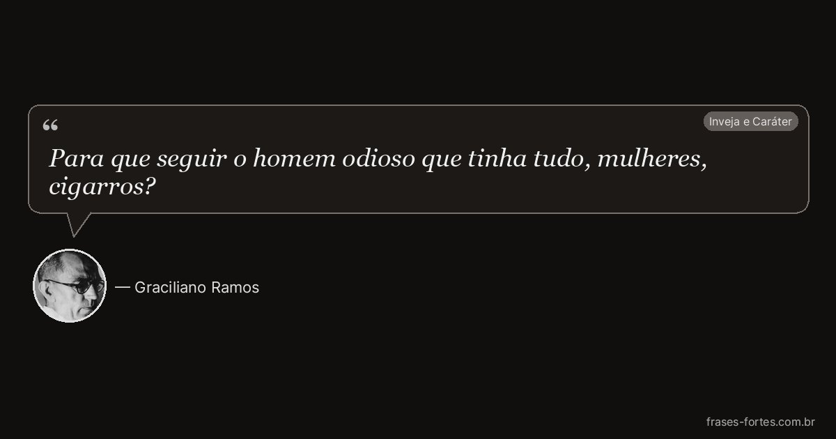 Frase de Graciliano Ramos