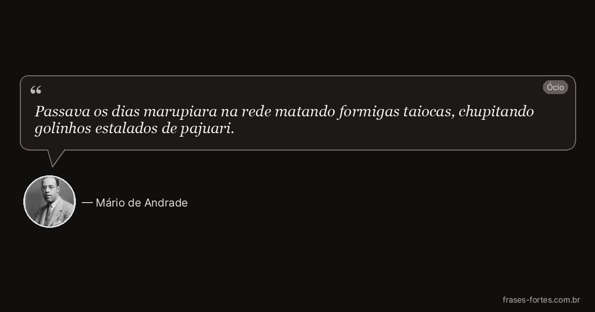 Frase de Mário de Andrade