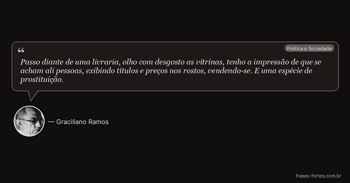 Frase de Graciliano Ramos