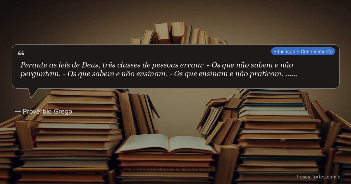 Frase de Provérbio Grego