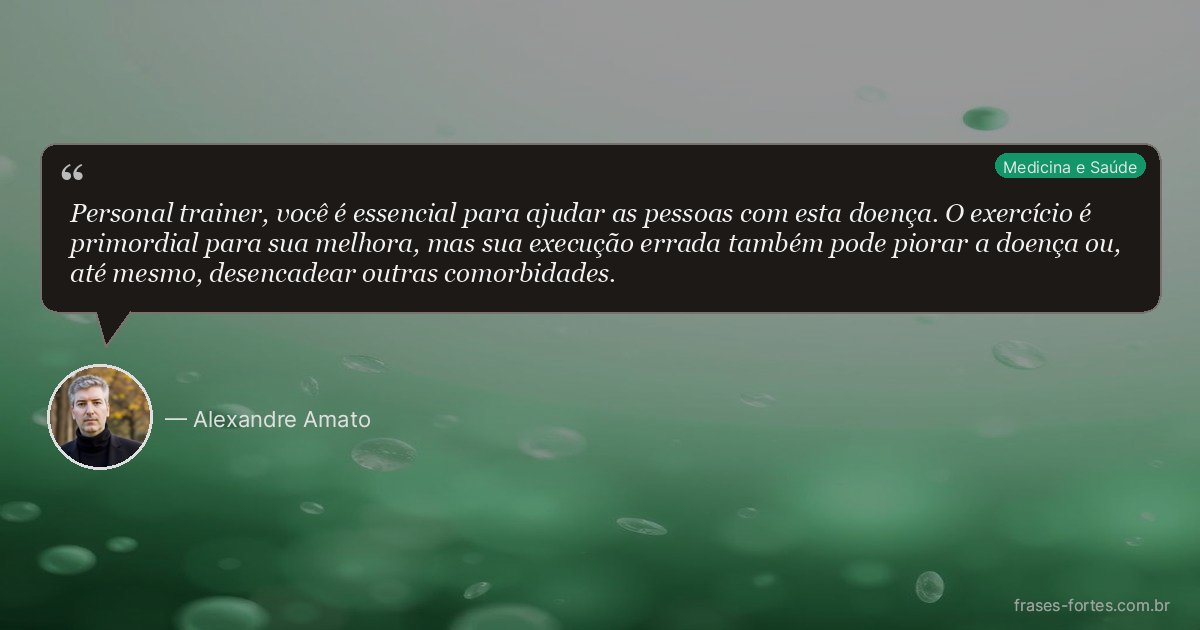 Frase de Alexandre Amato