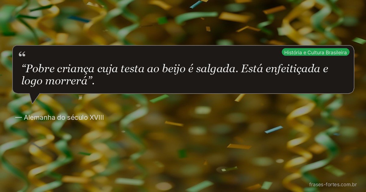Frase de Alemanha do século XVIII