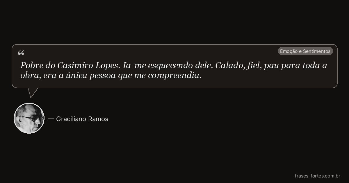 Frase de Graciliano Ramos