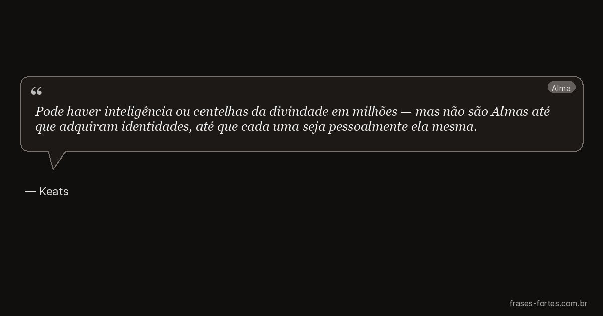 Frase de Keats