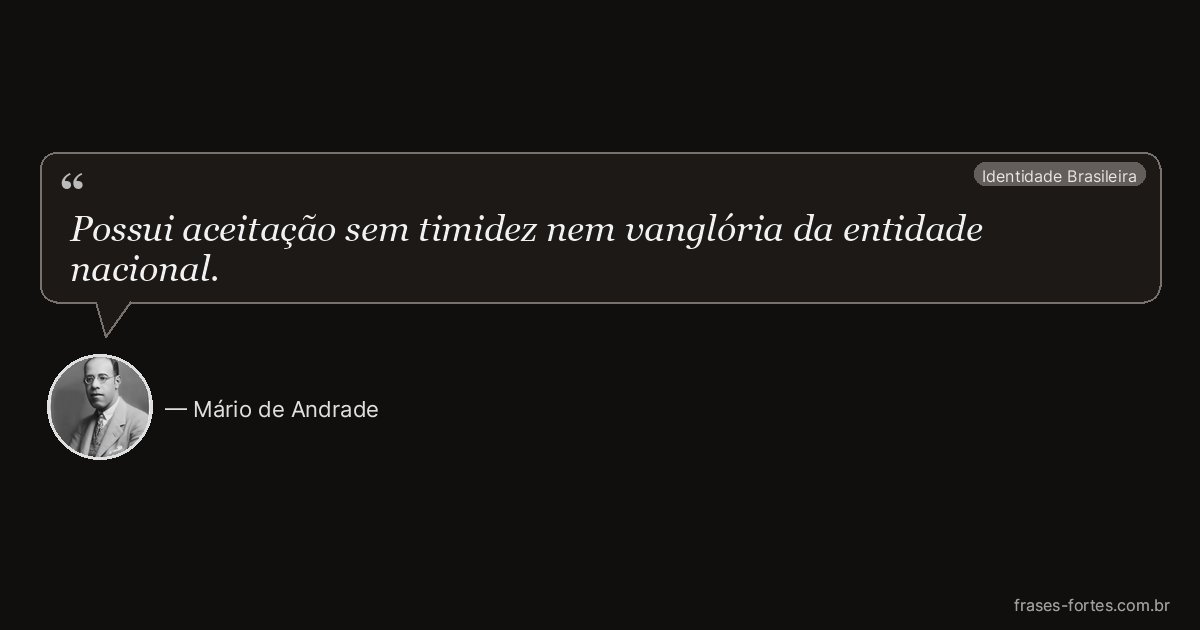 Frase de Mário de Andrade