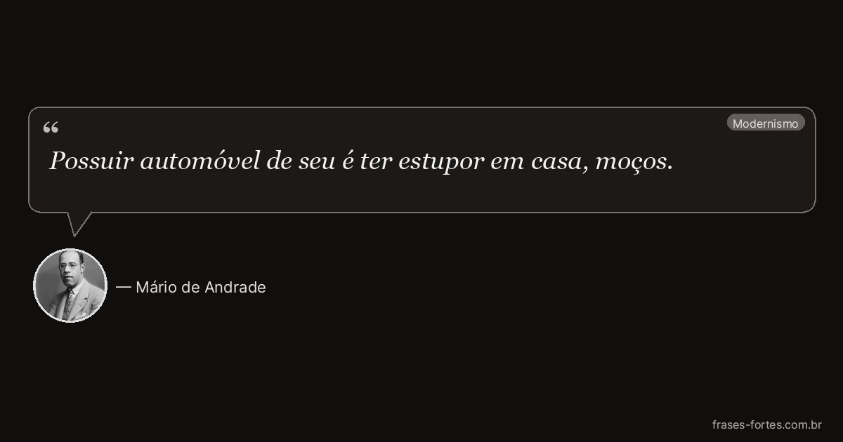 Frase de Mário de Andrade
