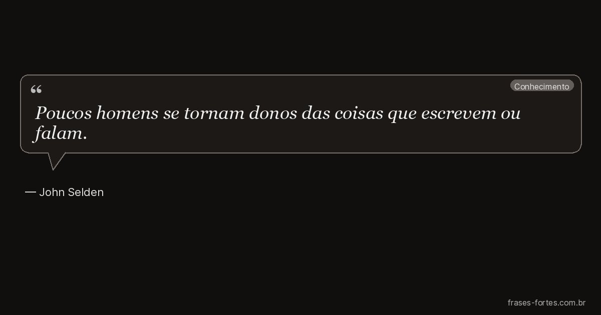 Frase de John Selden
