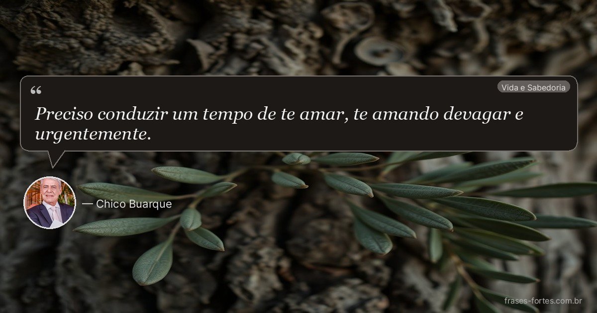 Frase de Chico Buarque