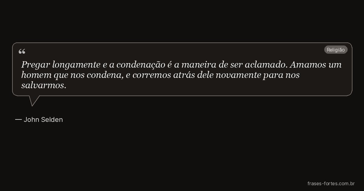 Frase de John Selden