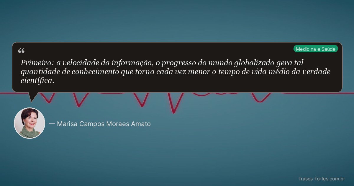 Frase de Marisa Campos Moraes Amato