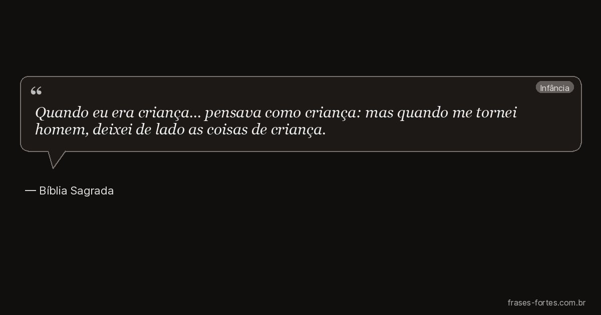 Frase de Bíblia Sagrada