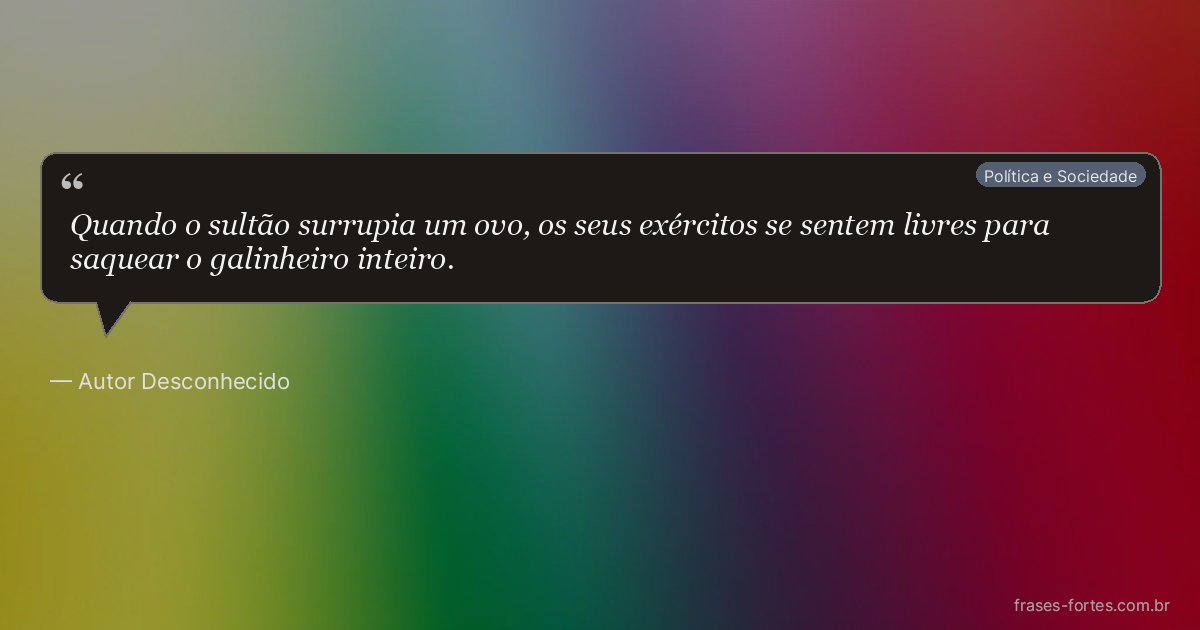 Frase de Autor Desconhecido