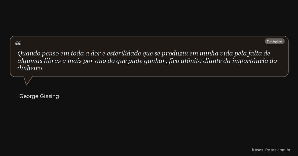 Frase de George Gissing