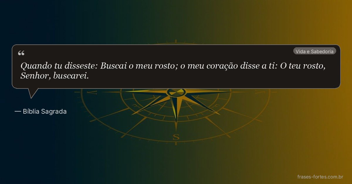 Frase de Bíblia Sagrada