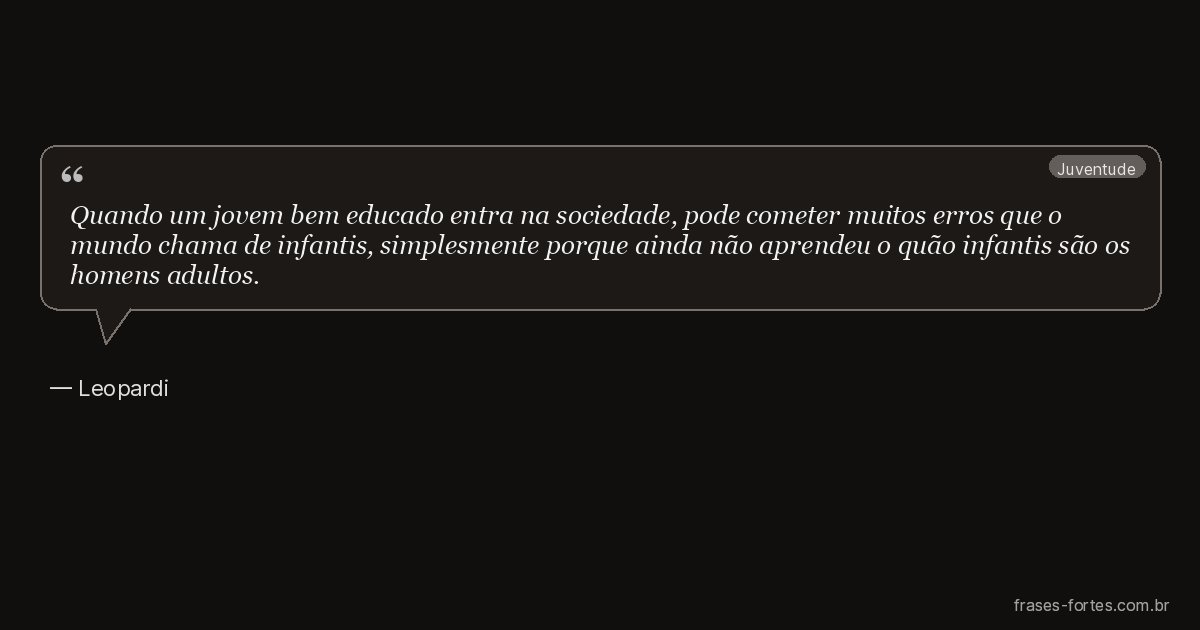 Frase de Leopardi