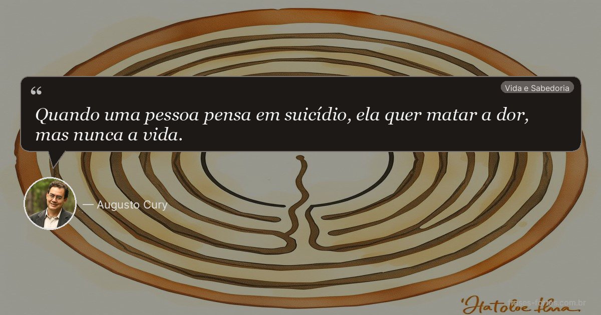 Frase de Augusto Cury