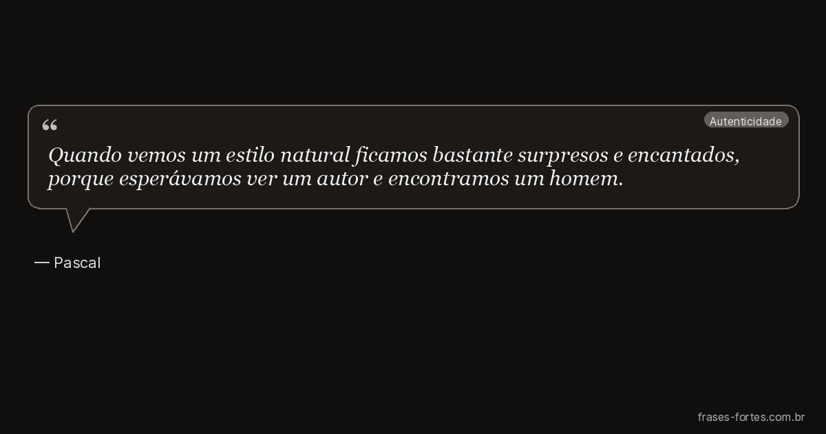 Frase de Pascal