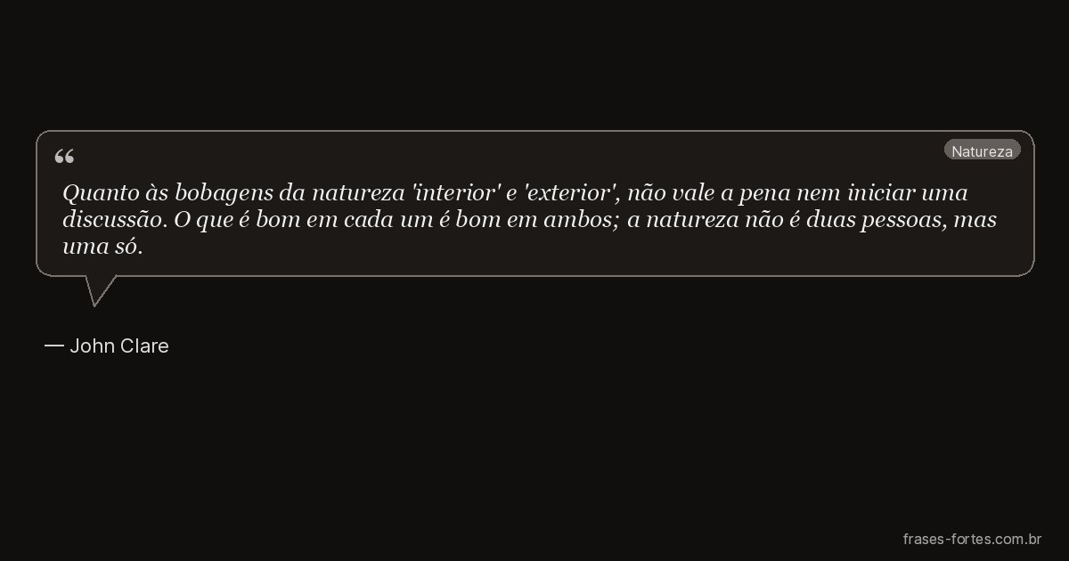 Frase de John Clare