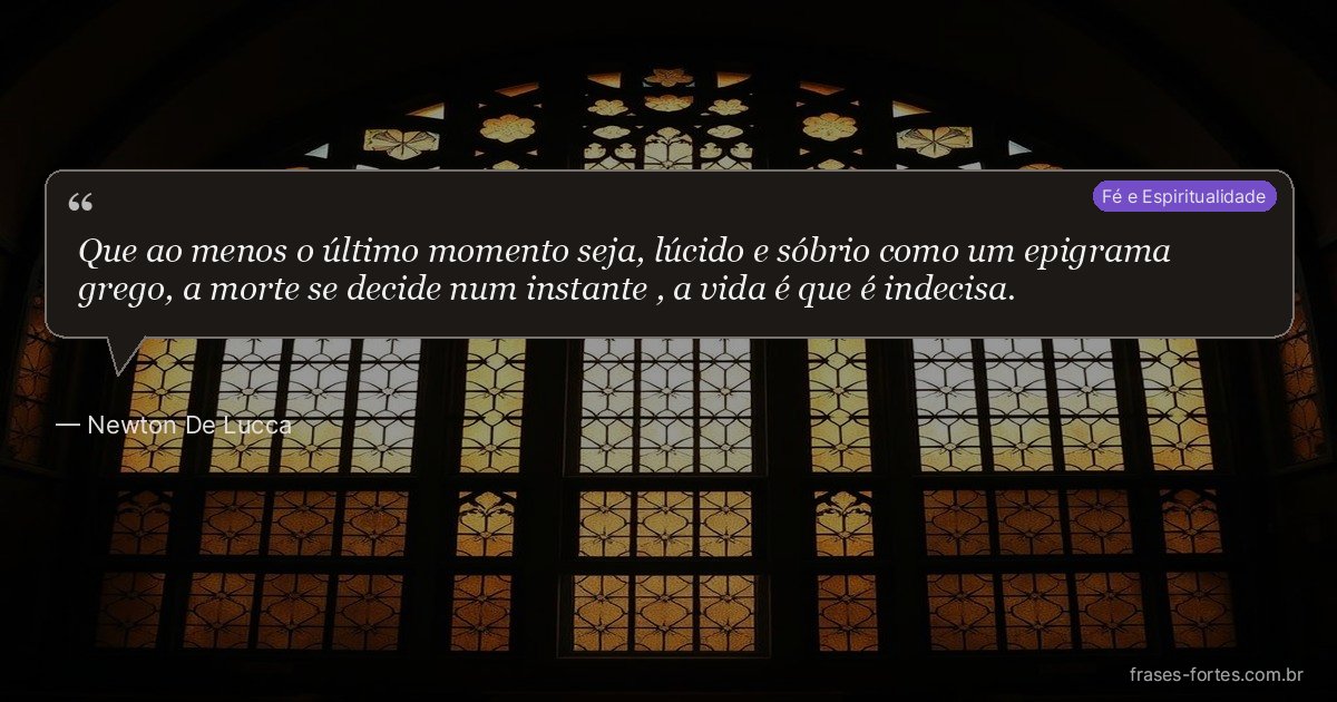 Frase de Newton De Lucca