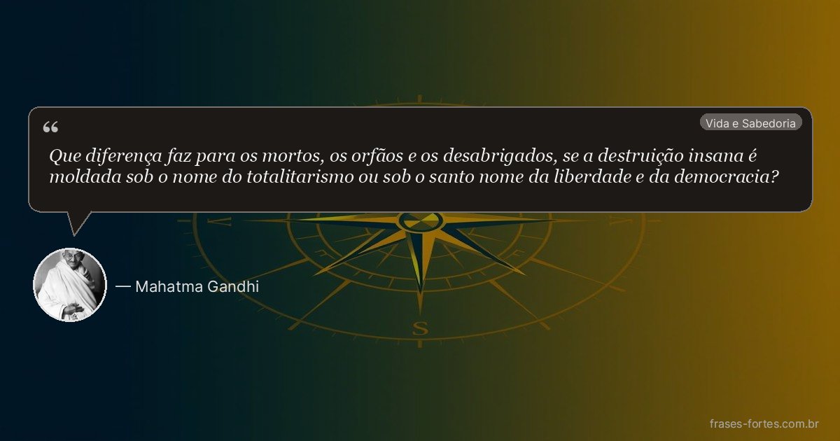 Frase de Mahatma Gandhi
