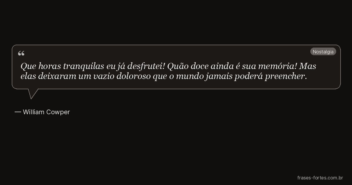Frase de William Cowper