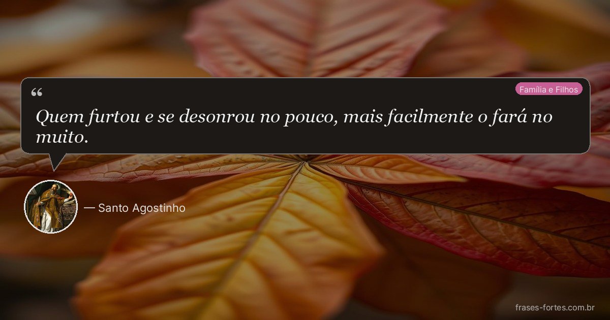 Frase de Santo Agostinho