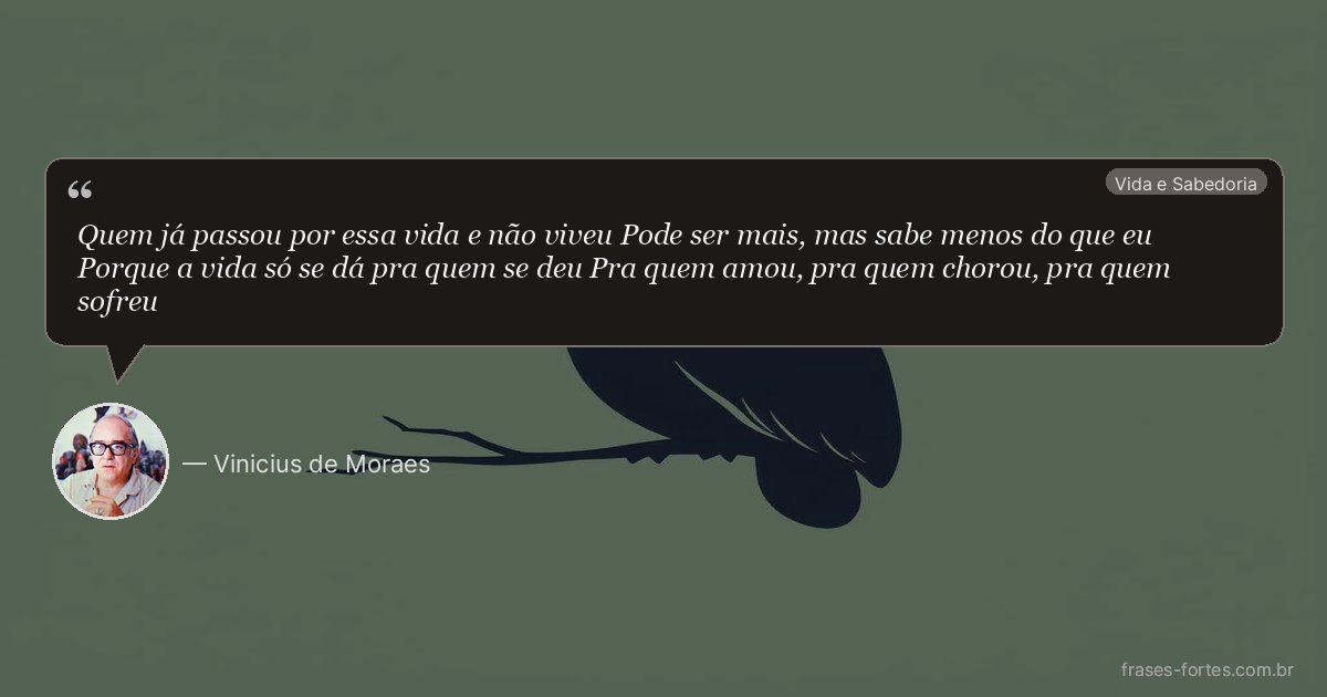 Frase de Vinicius de Moraes
