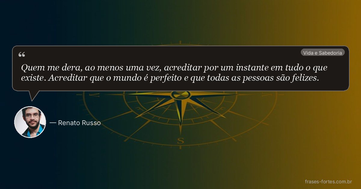 Frase de Renato Russo
