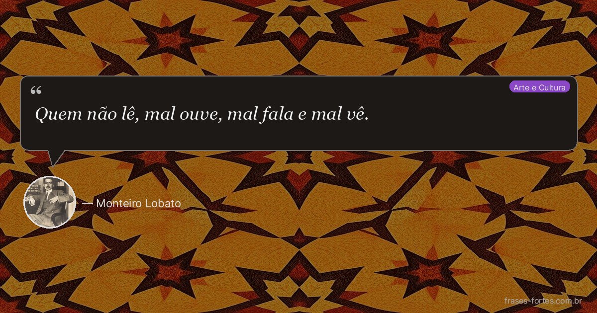 Frase de Monteiro Lobato