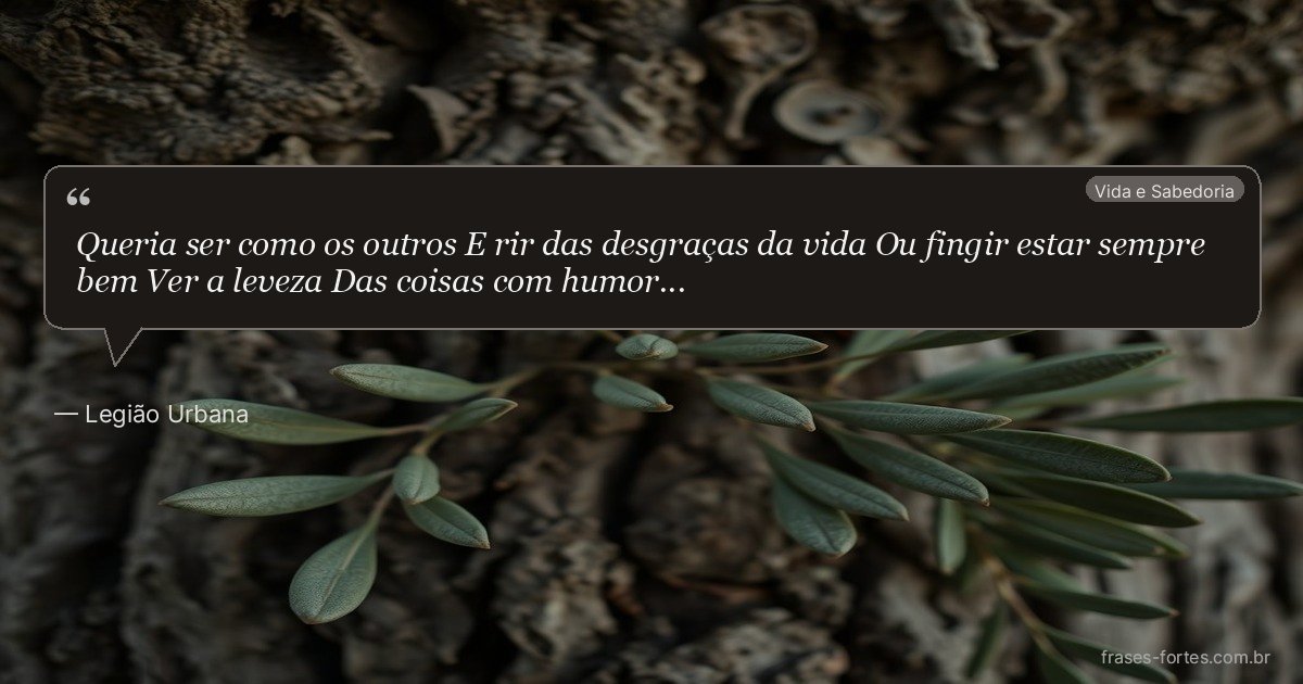 Frase de Legião Urbana