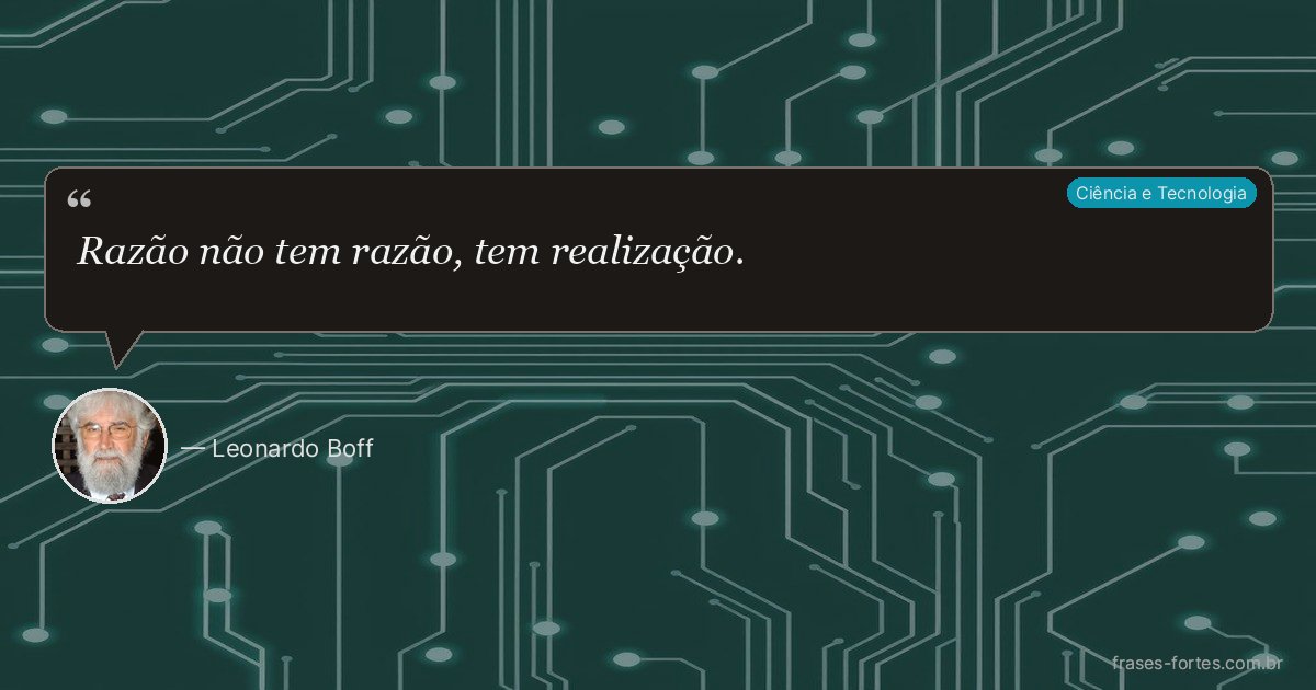 Frase de Leonardo Boff