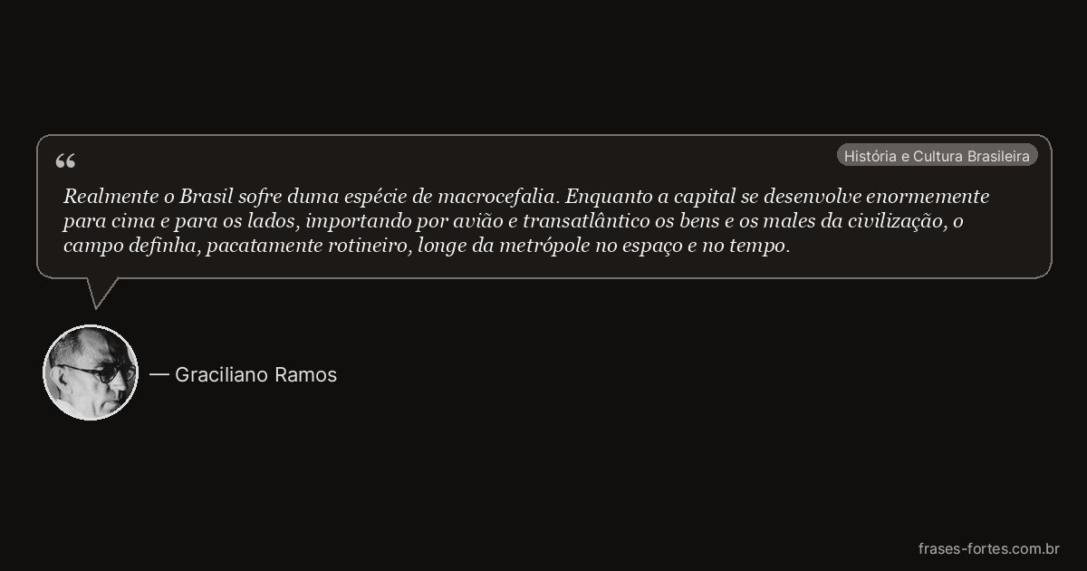 Frase de Graciliano Ramos