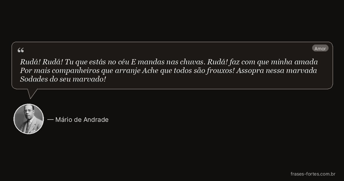 Frase de Mário de Andrade
