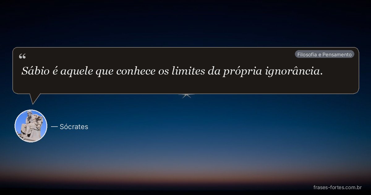 Frase de Sócrates