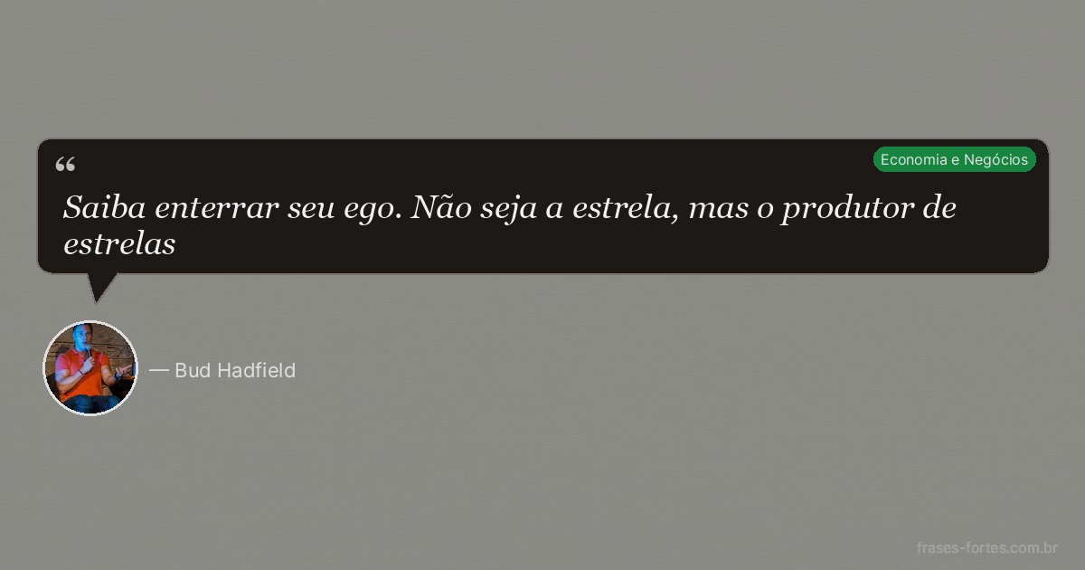 Frase de Bud Hadfield