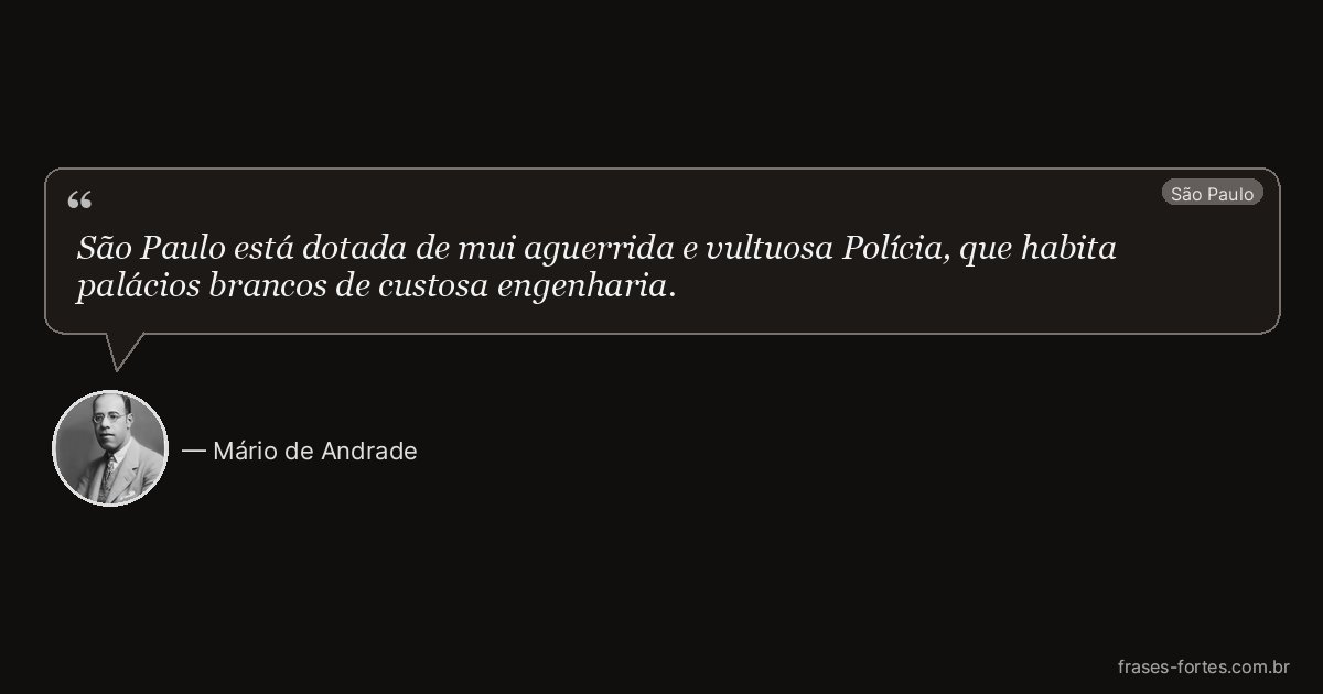 Frase de Mário de Andrade