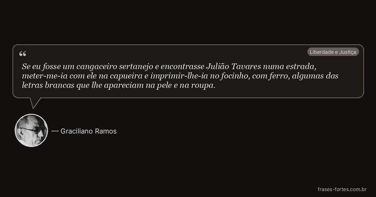 Frase de Graciliano Ramos