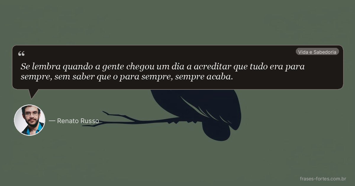 Frase de Renato Russo