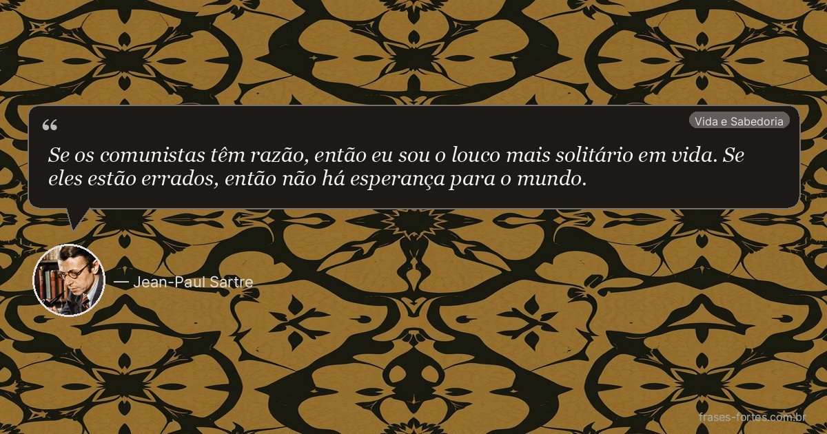 Frase de Jean-Paul Sartre