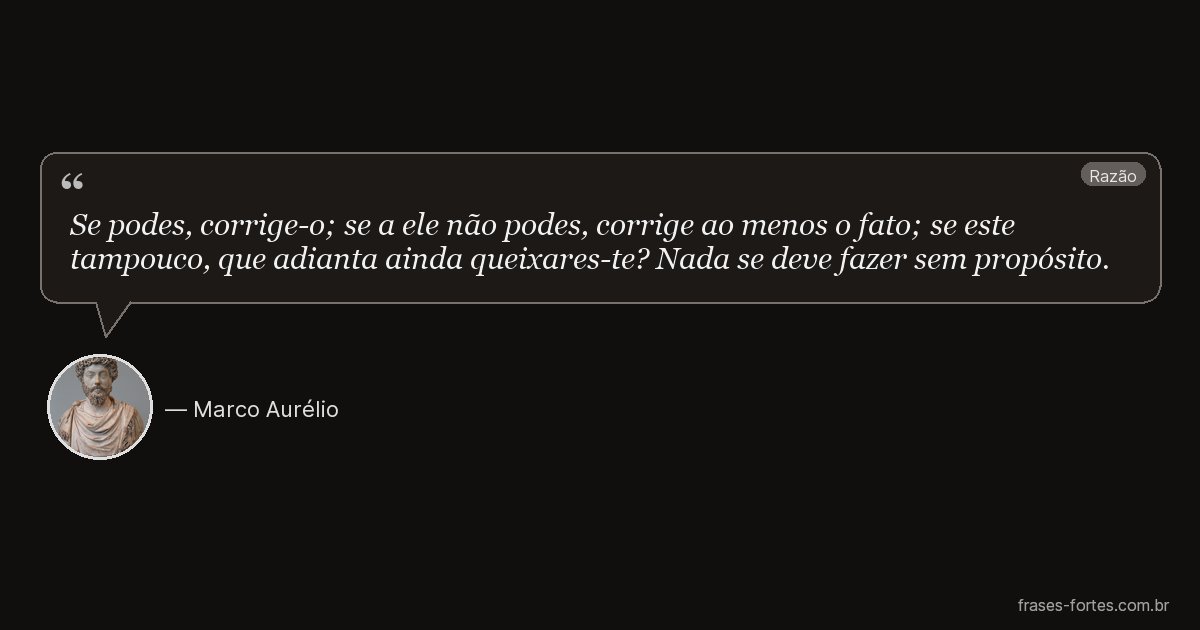 Frase de Marco Aurélio