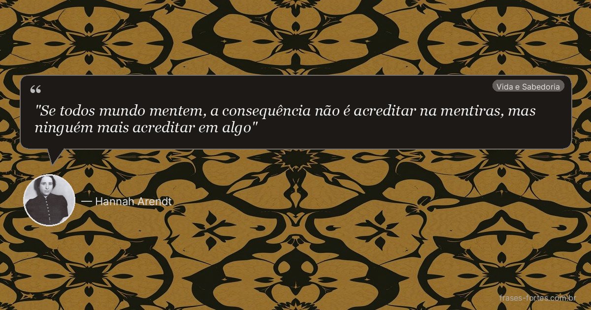 Frase de Hannah Arendt