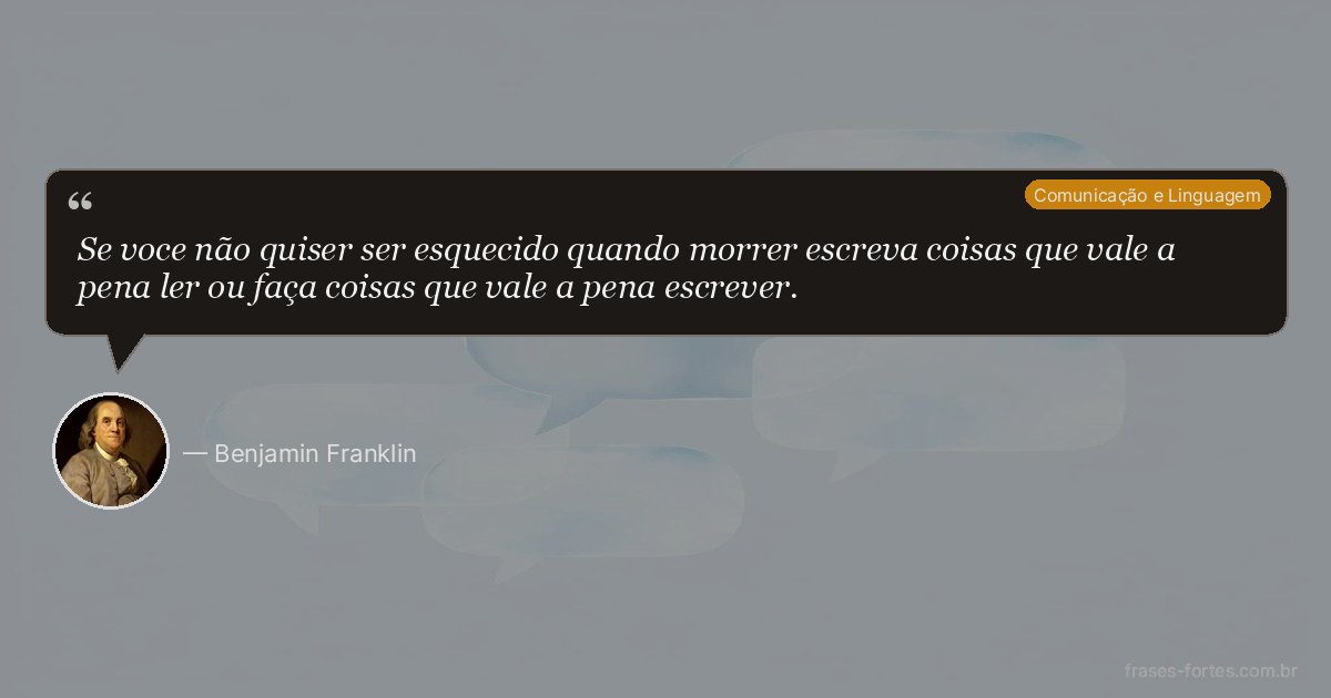 Frase de Benjamin Franklin