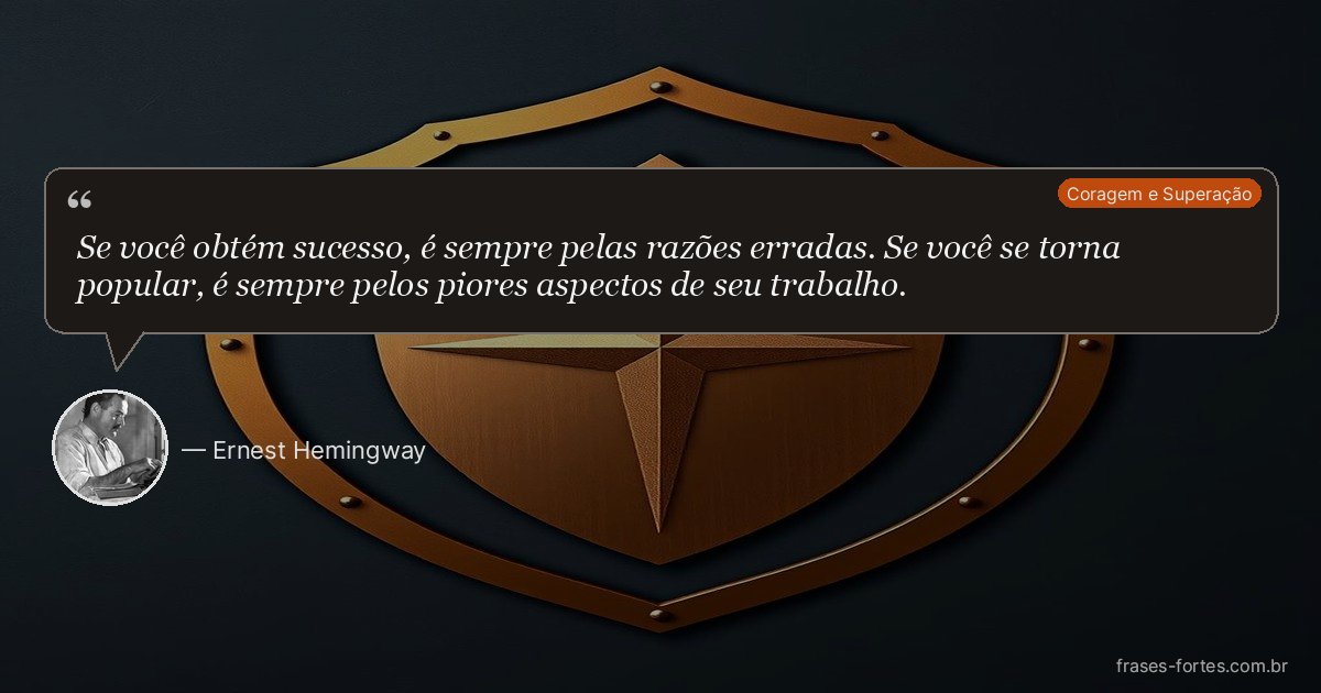 Frase de Ernest Hemingway